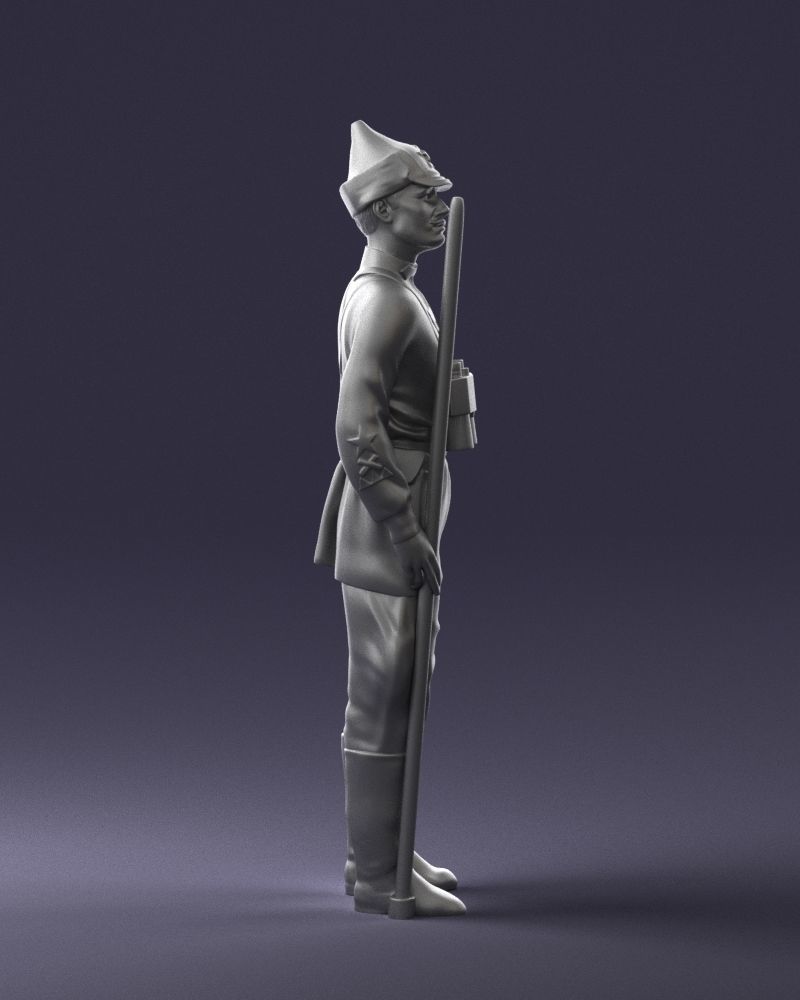 000104 Soviet Soldier Historical Character 0116 3D model_8