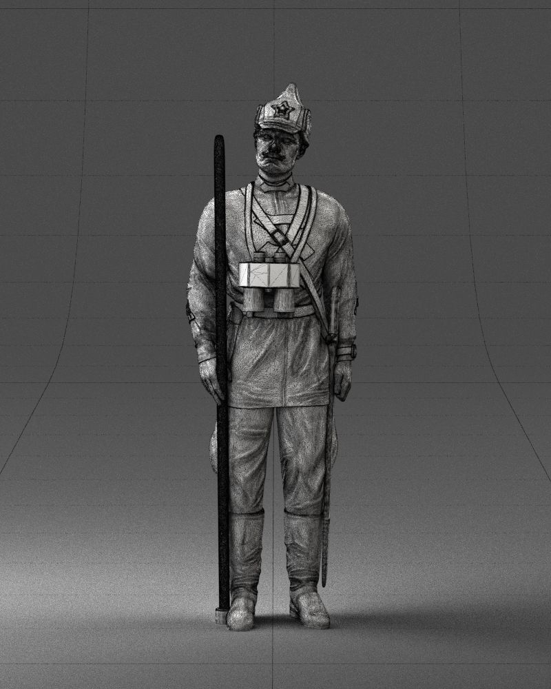 000104 Soviet Soldier Historical Character 0116 3D model_3