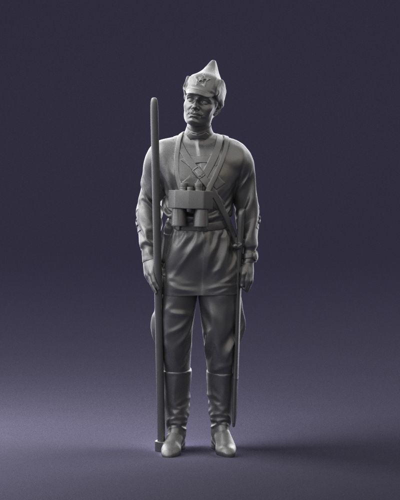 000104 Soviet Soldier Historical Character 0116 3D model_24