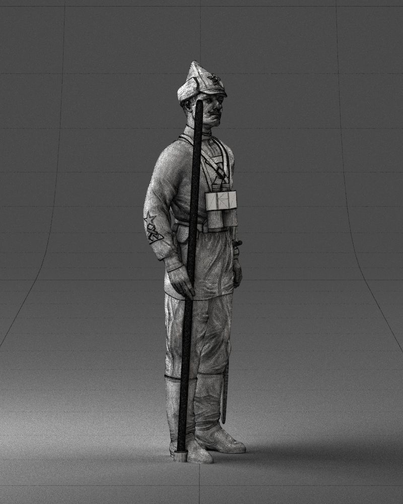 000104 Soviet Soldier Historical Character 0116 3D model_7