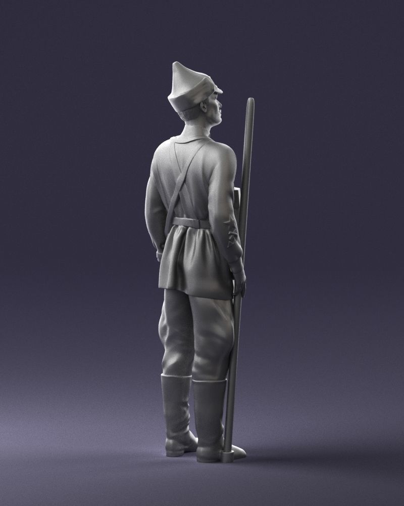 000104 Soviet Soldier Historical Character 0116 3D model_10