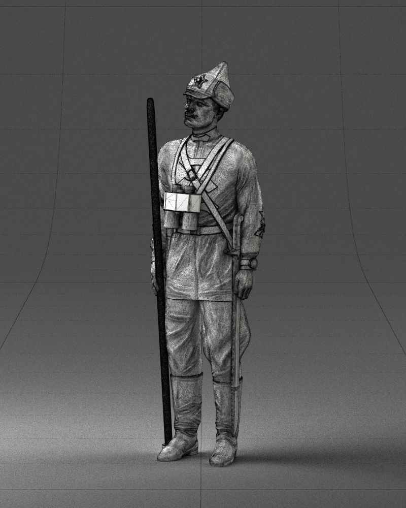 000104 Soviet Soldier Historical Character 0116 3D model_21