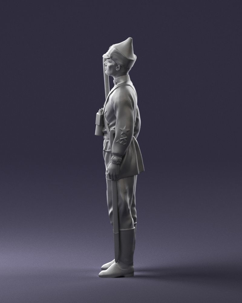 000104 Soviet Soldier Historical Character 0116 3D model_16