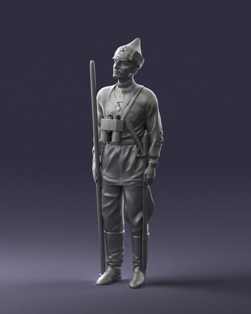 000104 Soviet Soldier Historical Character 0116 3D model_20
