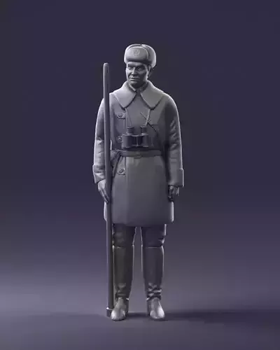000108 Soviet Guard Soldier in Winter Uniform 0116