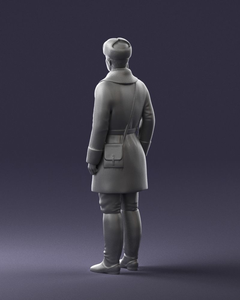 000108 Soviet Guard Soldier in Winter Uniform 0116 3dp 3D print model_14