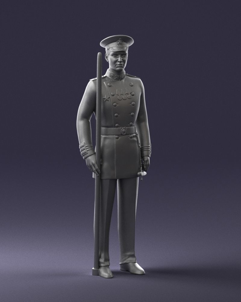 000112 Soviet Naval Officer in Parade Dress 0116 3dp 3D print model_4