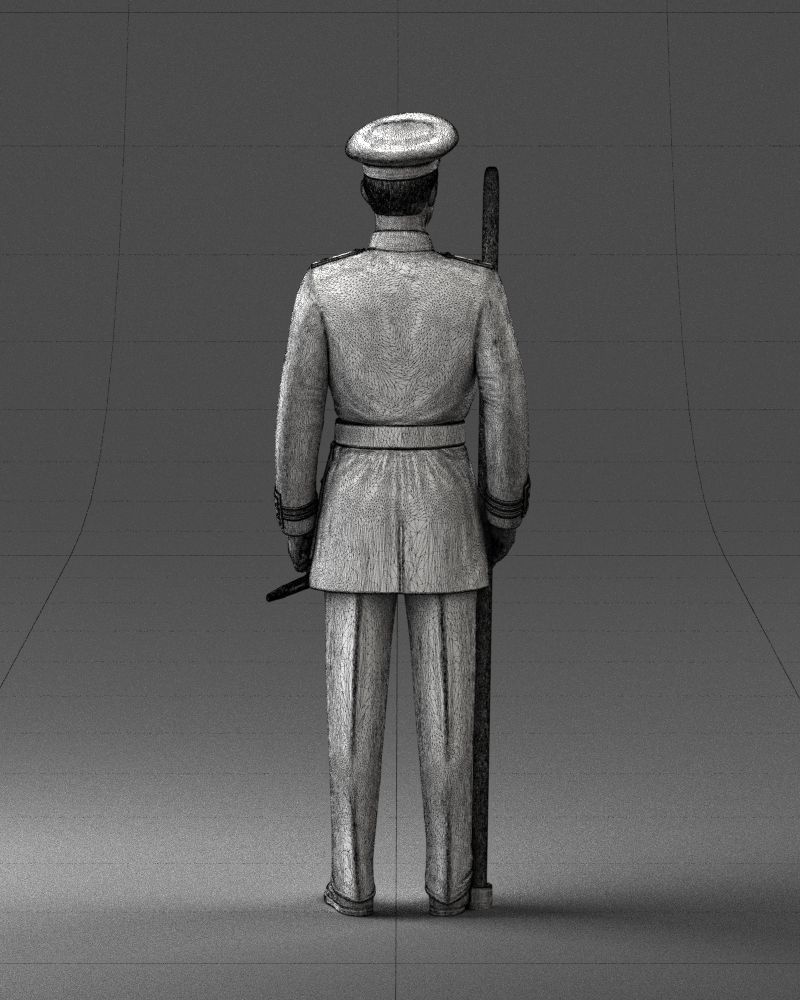 000112 Soviet Naval Officer in Parade Dress 0116 3dp 3D print model_13