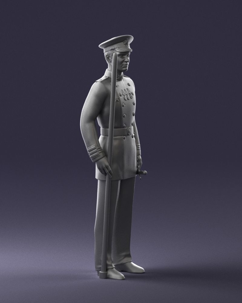 000112 Soviet Naval Officer in Parade Dress 0116 3dp 3D print model_6