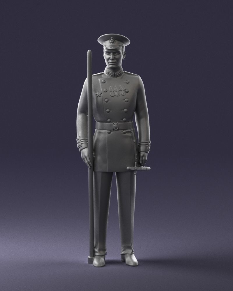000112 Soviet Naval Officer in Parade Dress 0116 3dp 3D print model_2