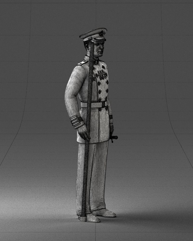 000112 Soviet Naval Officer in Parade Dress 0116 3dp 3D print model_7