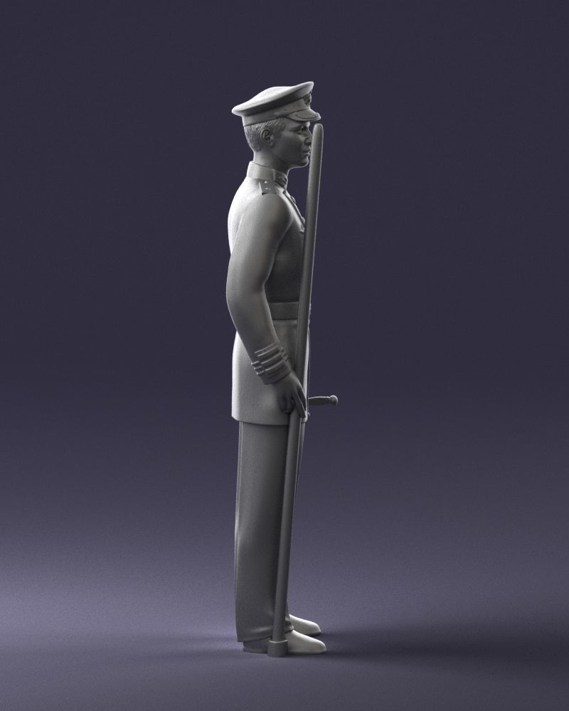 000112 Soviet Naval Officer in Parade Dress 0116 3dp 3D print model_8