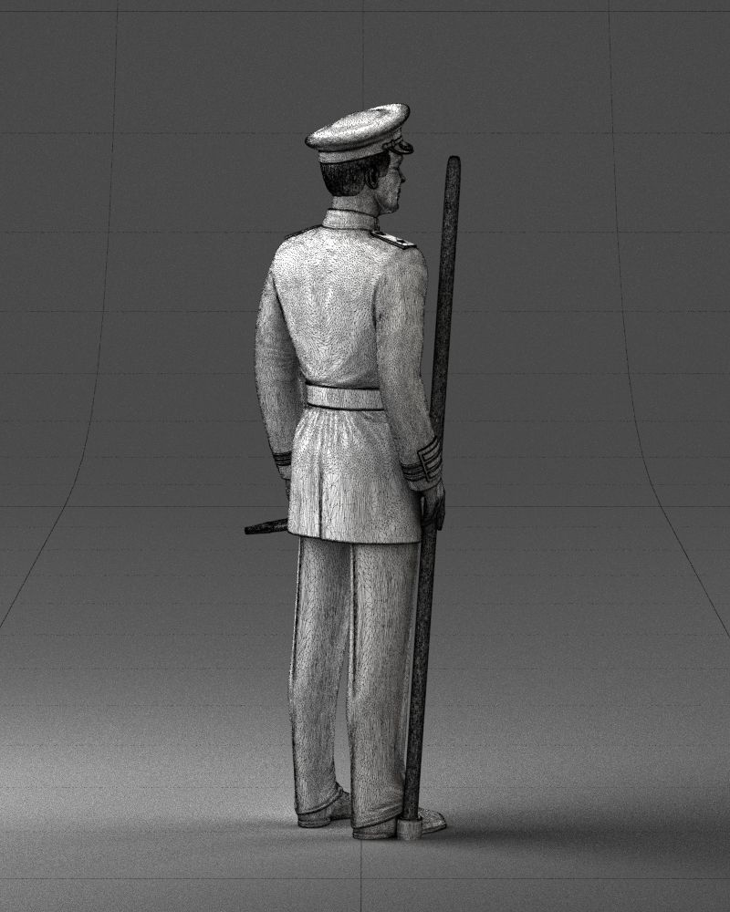 000112 Soviet Naval Officer in Parade Dress 0116 3dp 3D print model_11