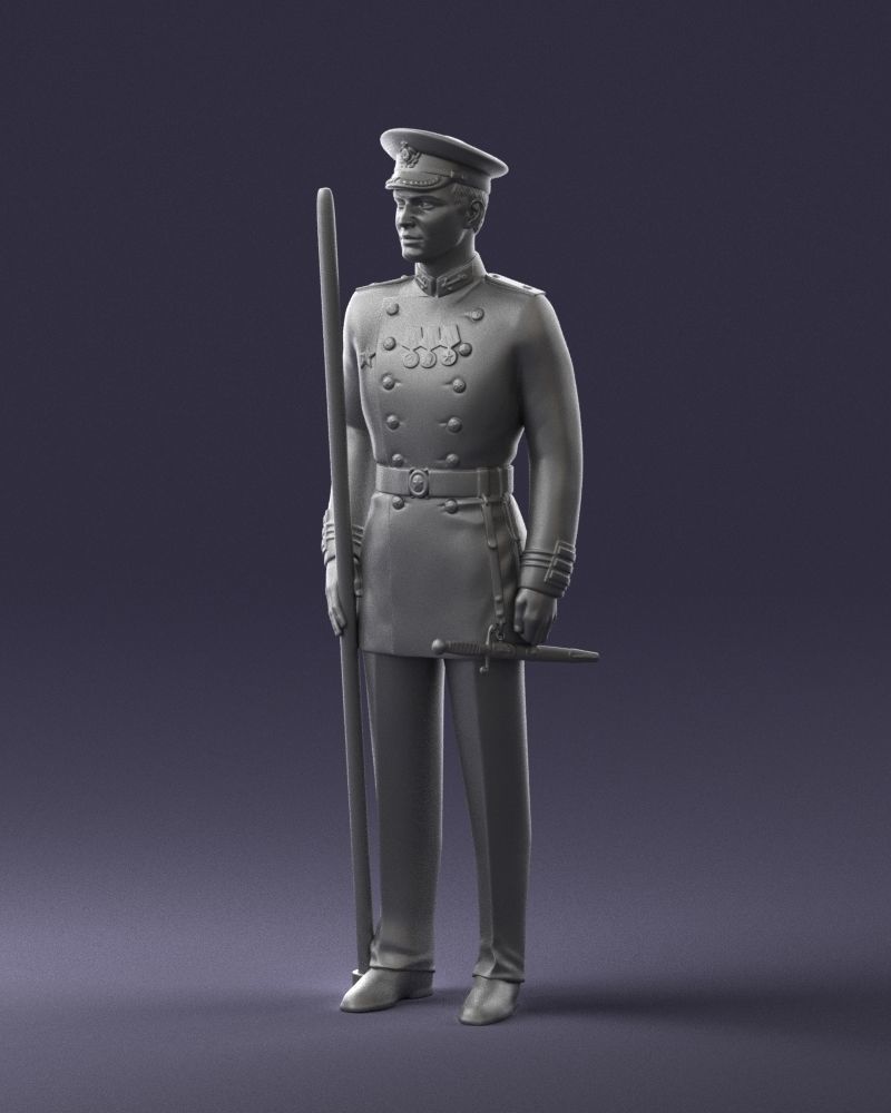 000112 Soviet Naval Officer in Parade Dress 0116 3dp 3D print model_20