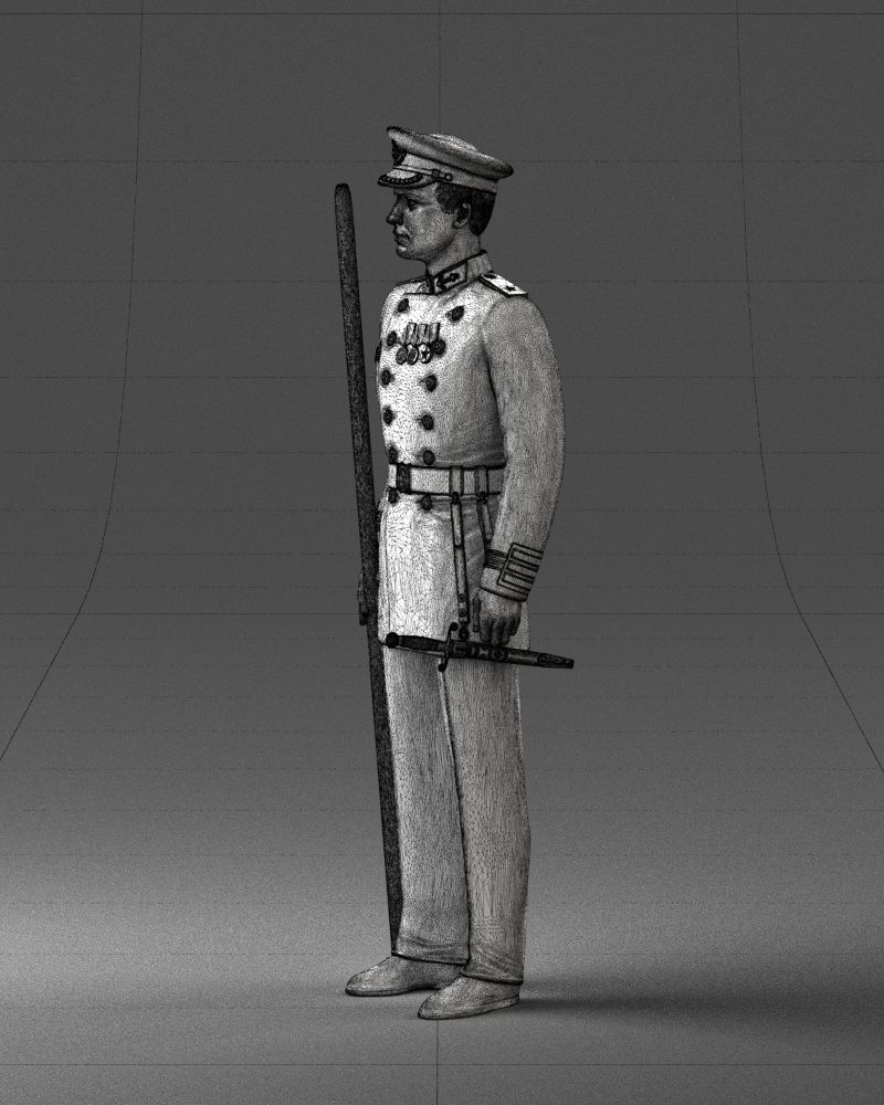 000112 Soviet Naval Officer in Parade Dress 0116 3dp 3D print model_19
