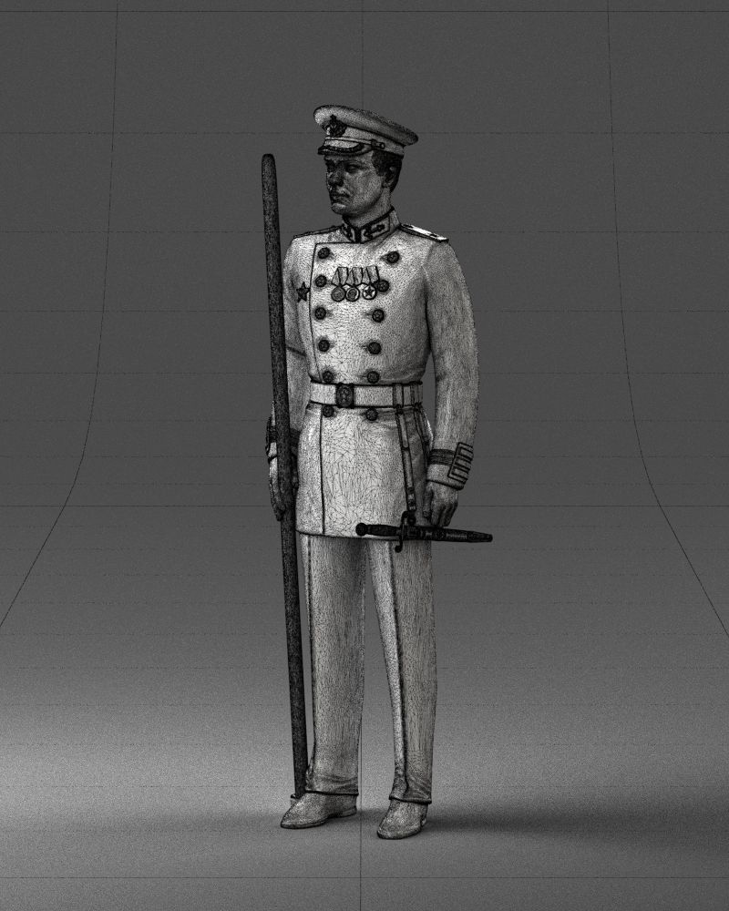 000112 Soviet Naval Officer in Parade Dress 0116 3dp 3D print model_21