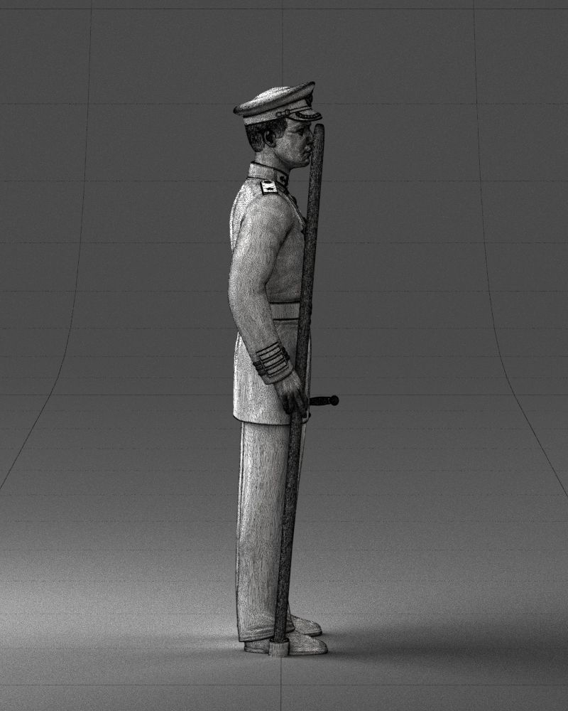 000112 Soviet Naval Officer in Parade Dress 0116 3dp 3D print model_9