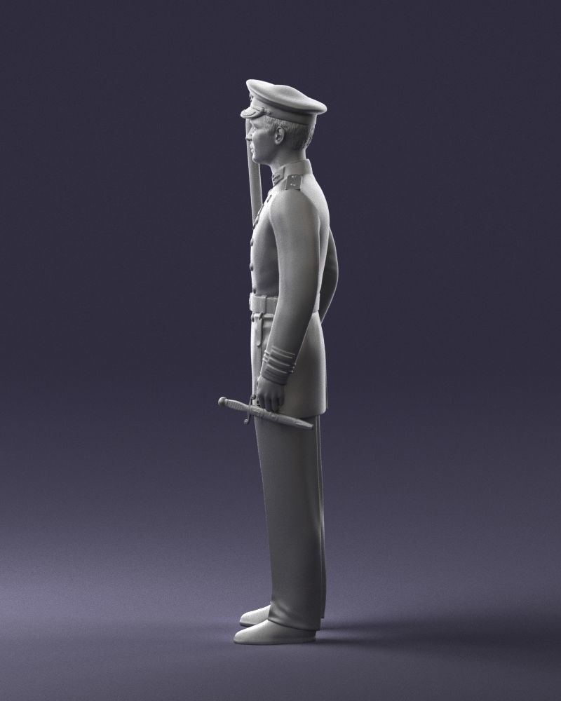 000112 Soviet Naval Officer in Parade Dress 0116 3dp 3D print model_16
