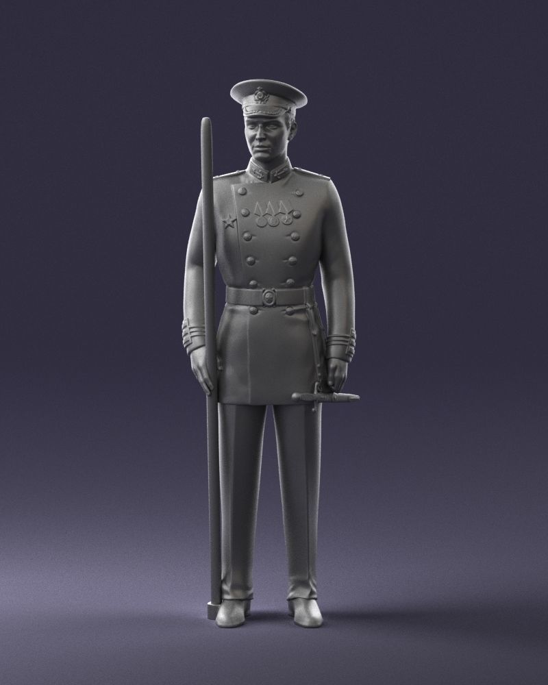 000112 Soviet Naval Officer in Parade Dress 0116 3dp 3D print model_24
