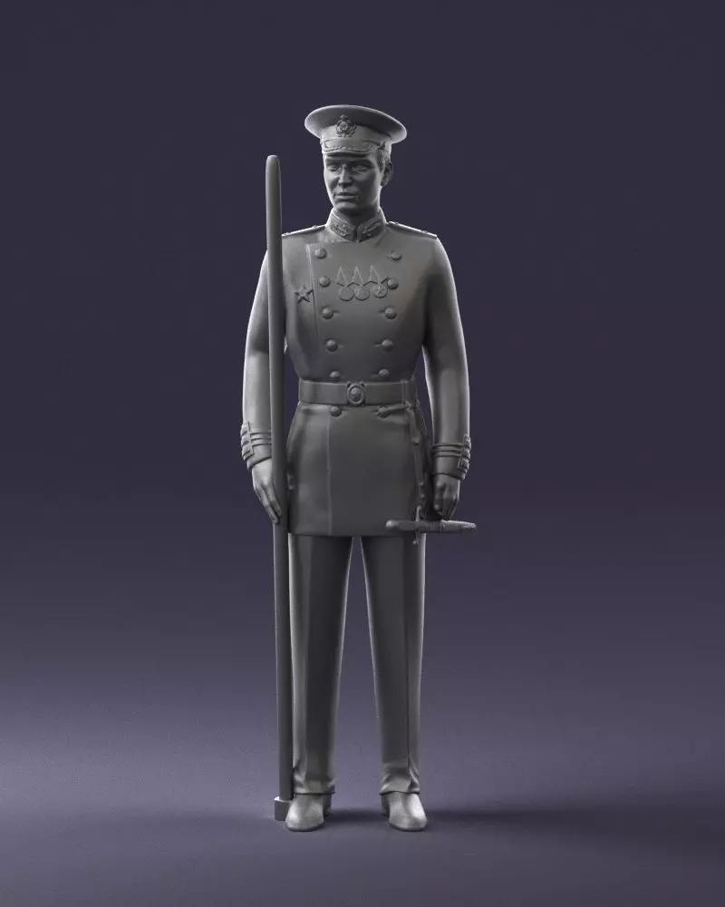 000112 Soviet Naval Officer in Parade Dress 0116 3dp 3D print model_0
