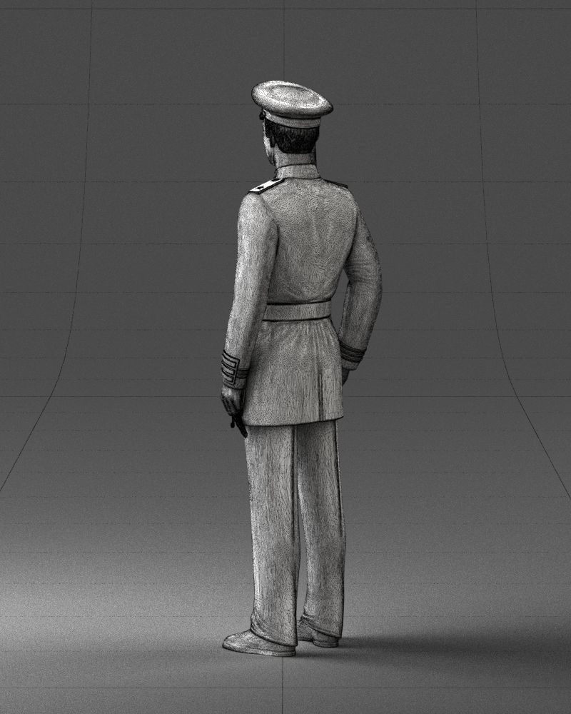 000112 Soviet Naval Officer in Parade Dress 0116 3dp 3D print model_15