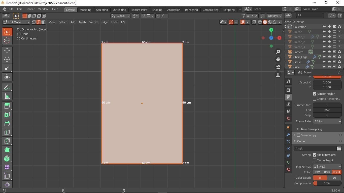 Office desk Low-poly 3D model_1