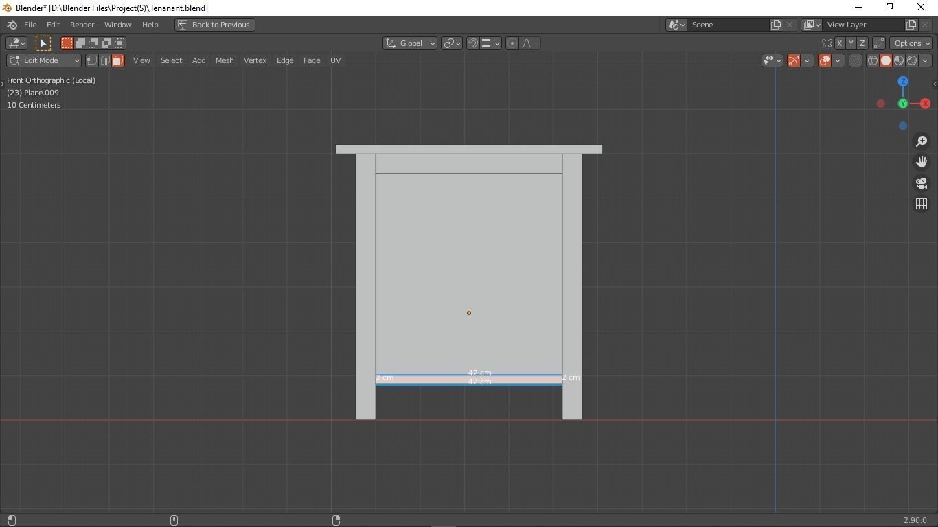 Office desk Low-poly 3D model_8