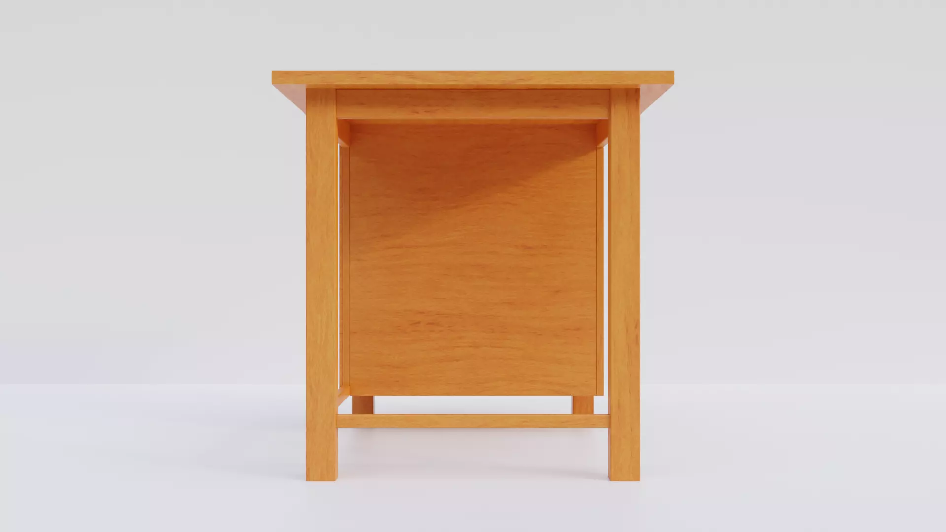 Office desk Low-poly 3D model_0