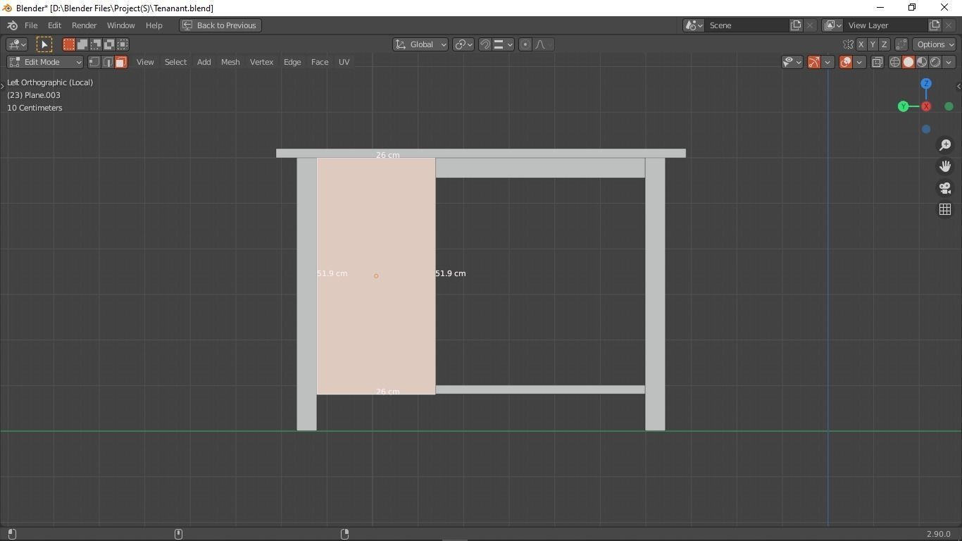 Office desk Low-poly 3D model_9