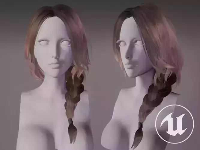 Rigged Game Hairstyle - Side Braid