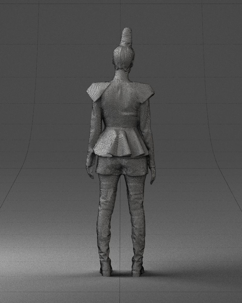 Glamorous brunette in a dress and boots 0223 3D Print Ready 3D print model_20