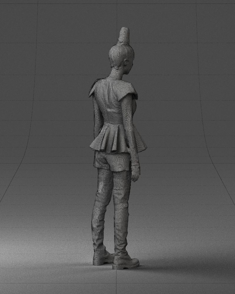 Glamorous brunette in a dress and boots 0223 3D Print Ready 3D print model_17