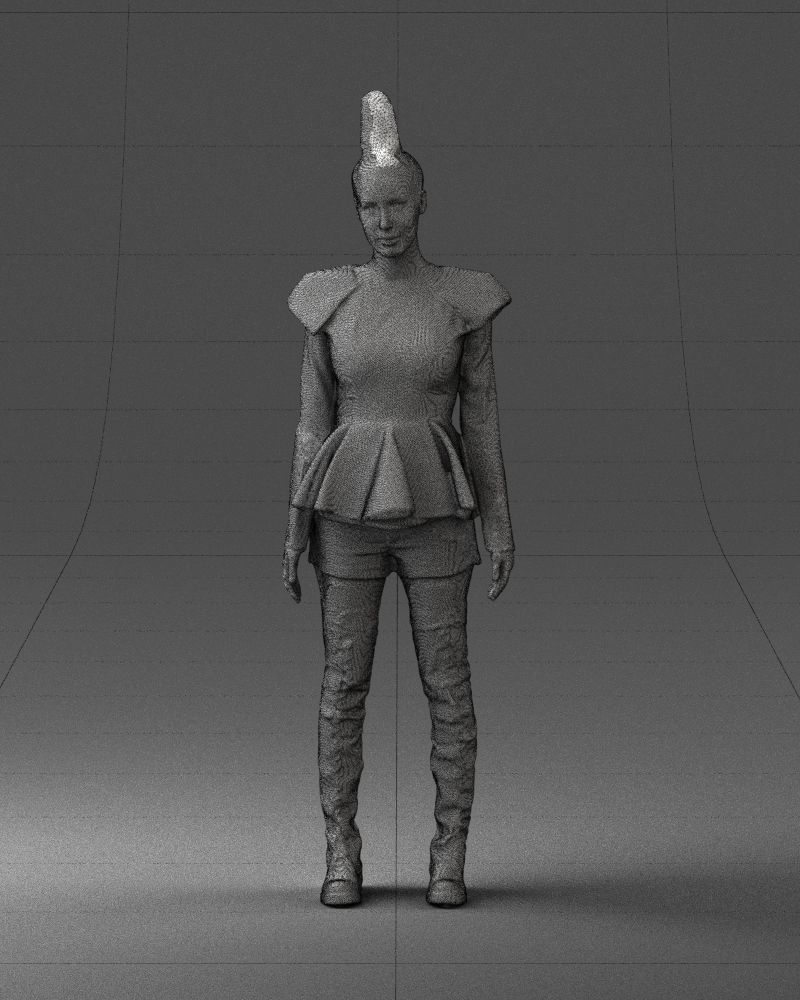 Glamorous brunette in a dress and boots 0223 3D Print Ready 3D print model_38