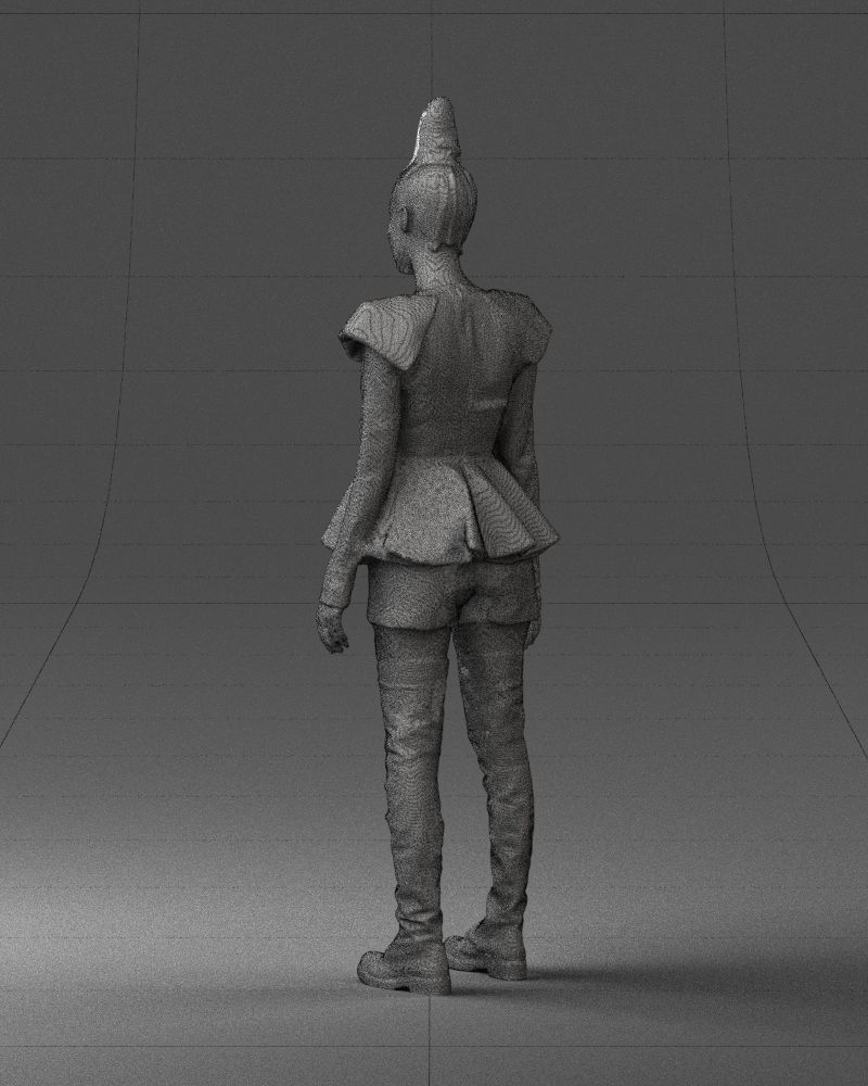 Glamorous brunette in a dress and boots 0223 3D Print Ready 3D print model_23