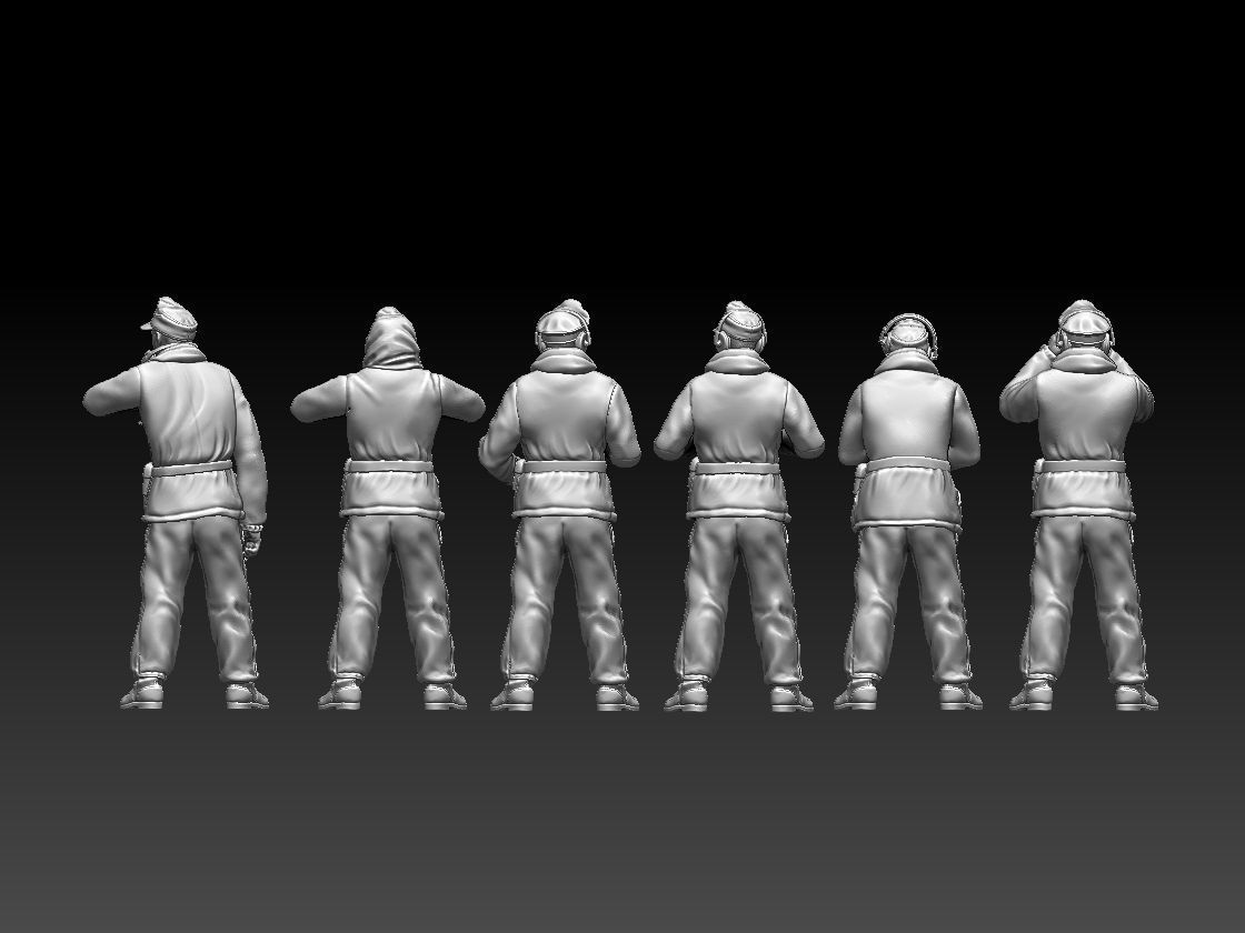 German tank crew 3D print model_44