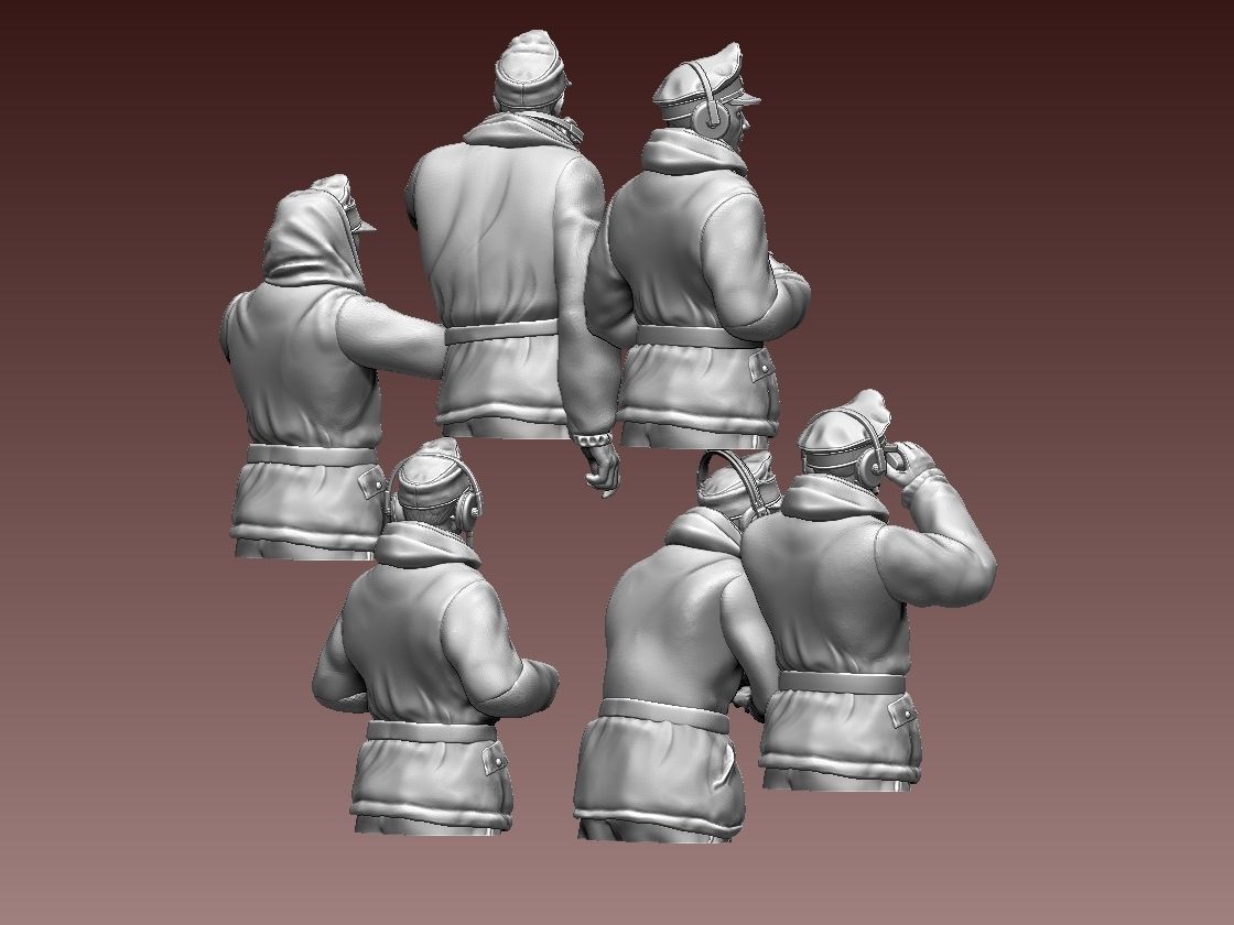 German tank crew 3D print model_10