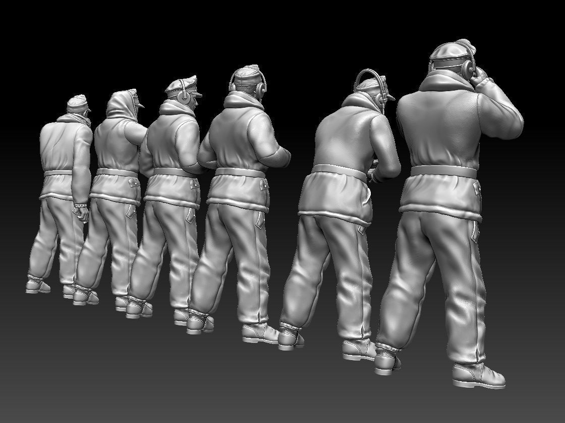 German tank crew 3D print model_16