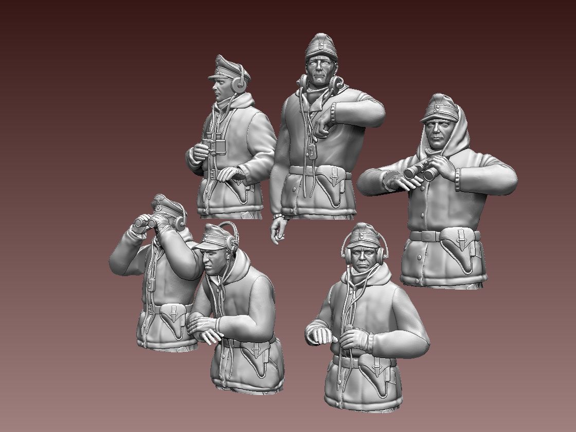 German tank crew 3D print model_47