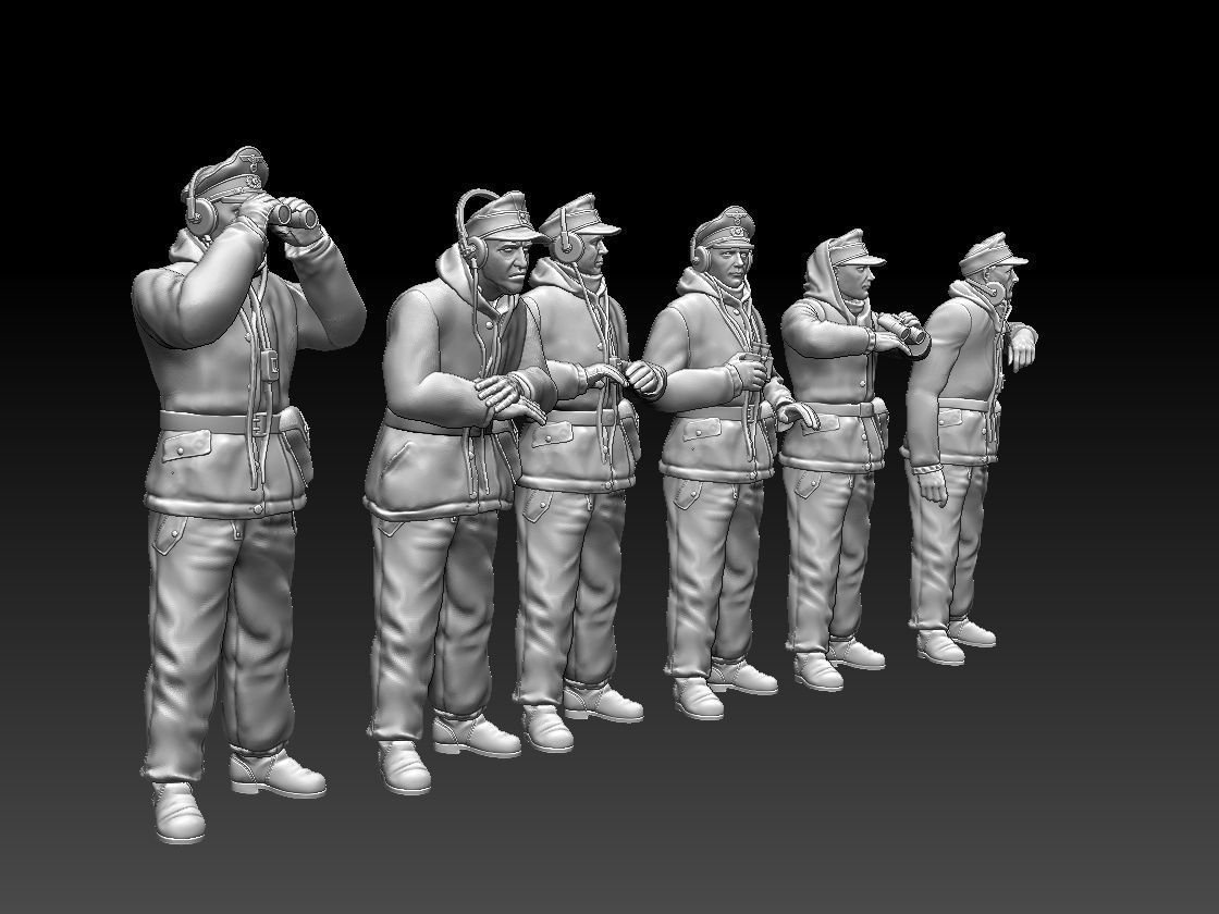 German tank crew 3D print model_43