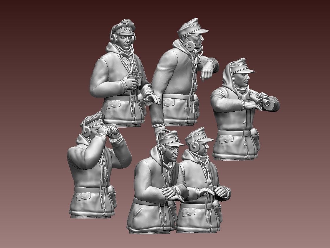 German tank crew 3D print model_4