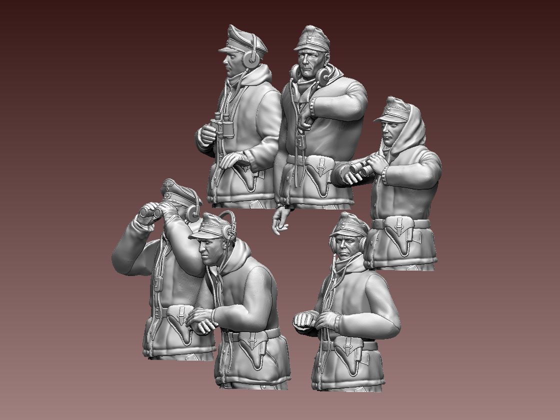 German tank crew 3D print model_31