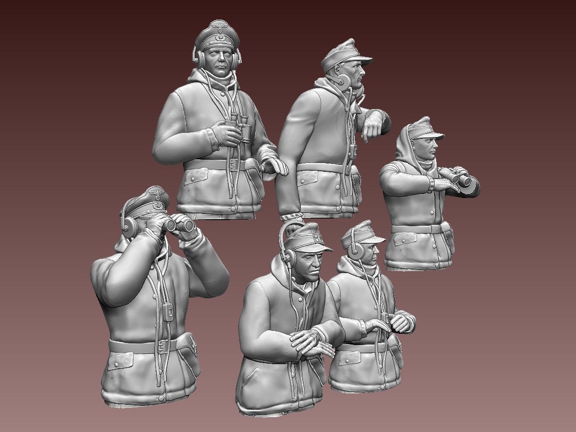 German tank crew 3D print model_36