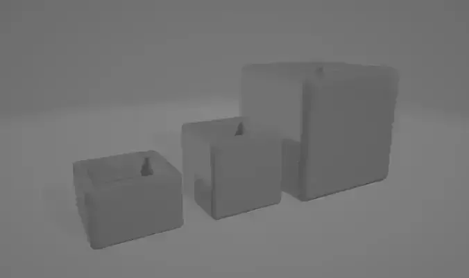 Pots Pots set of three cubes