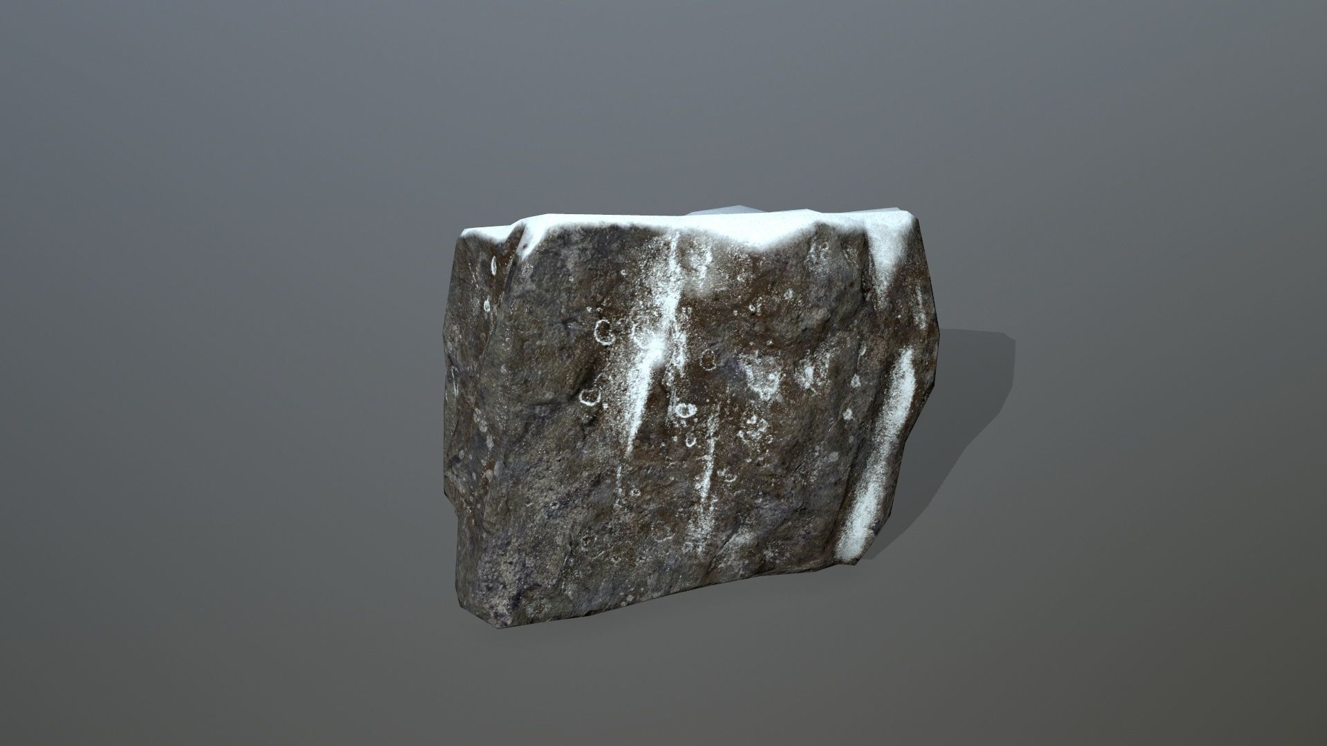 Rock Set with snow Low-poly 3D model_13