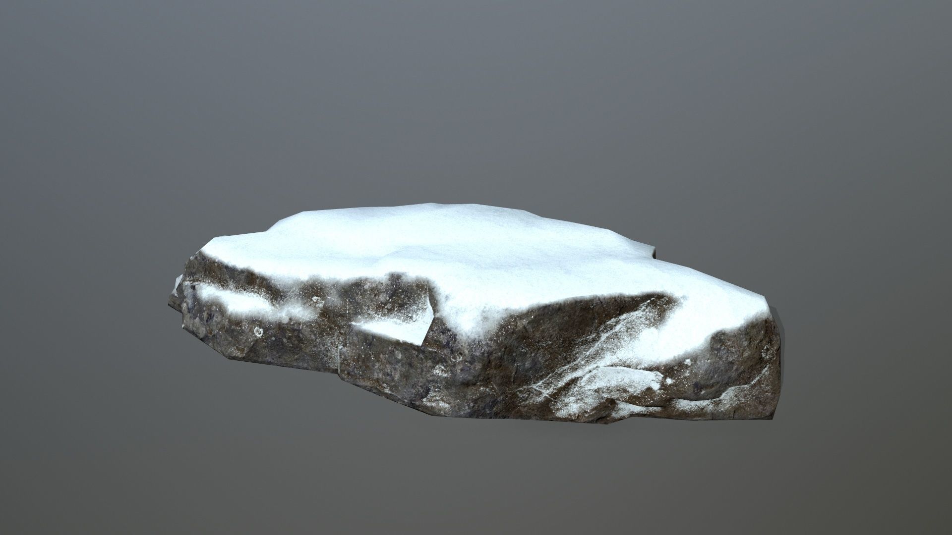 Rock Set with snow Low-poly 3D model_14