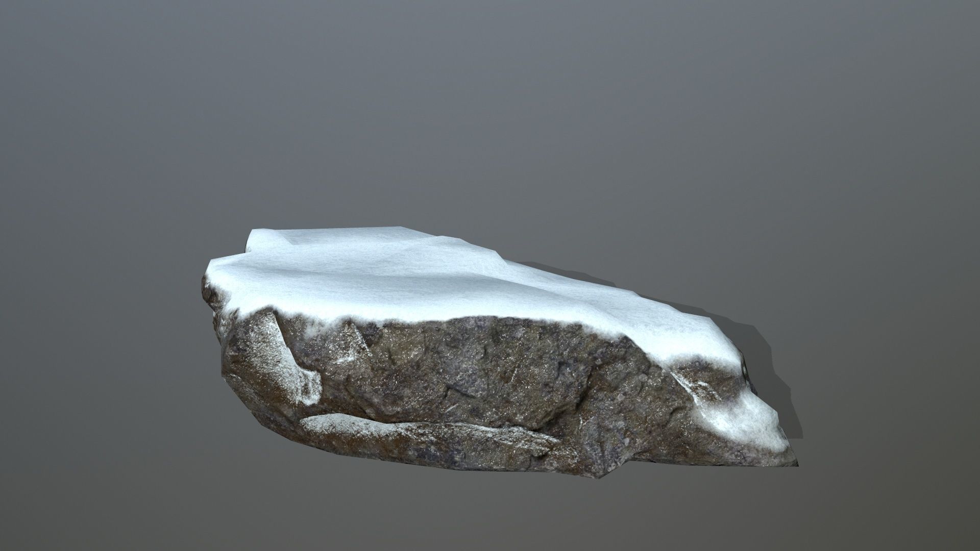 Rock Set with snow Low-poly 3D model_15