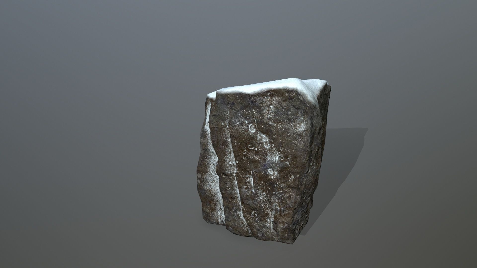 Rock Set with snow Low-poly 3D model_10