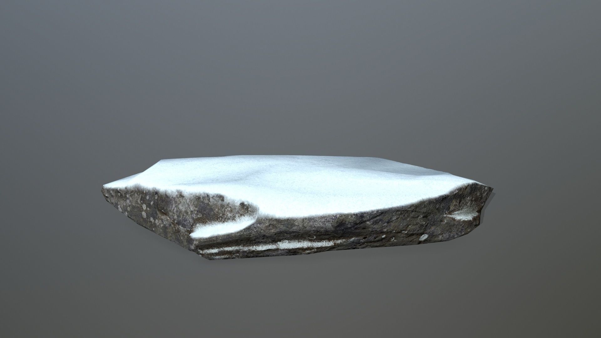 Rock Set with snow Low-poly 3D model_5