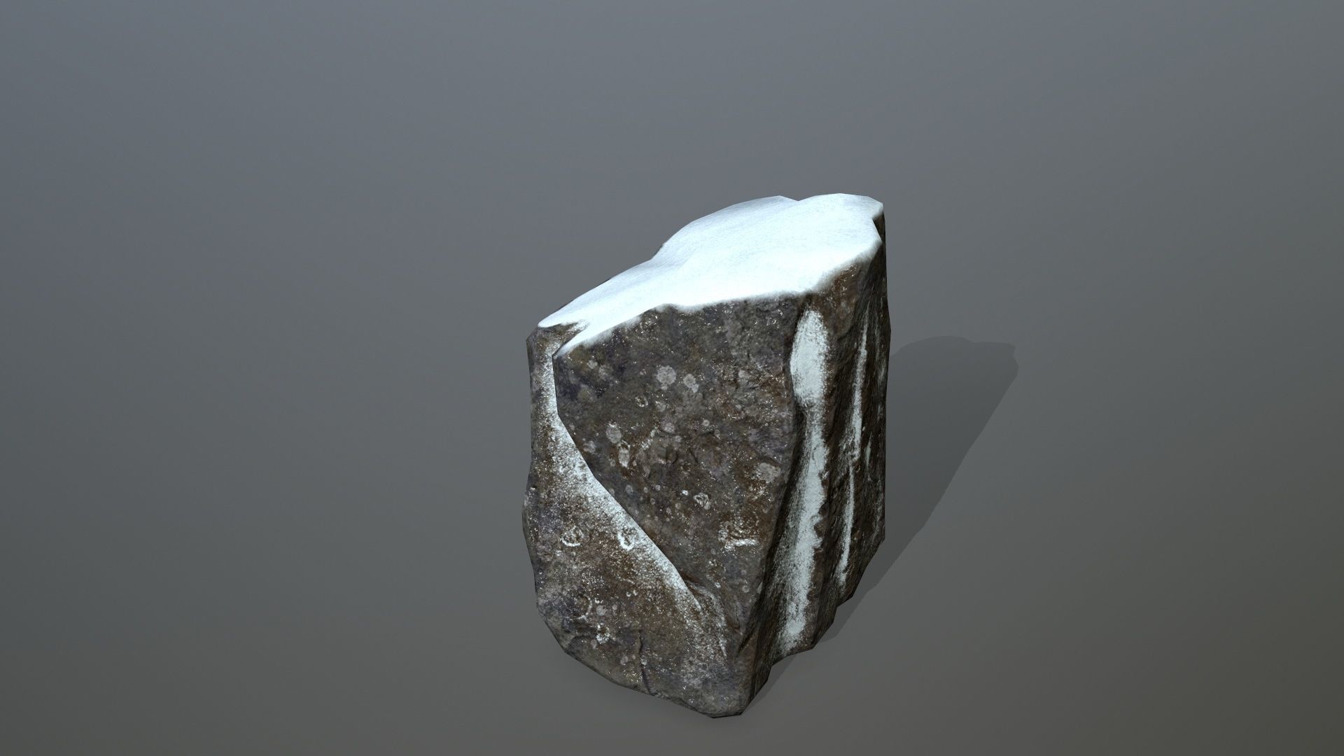 Rock Set with snow Low-poly 3D model_8