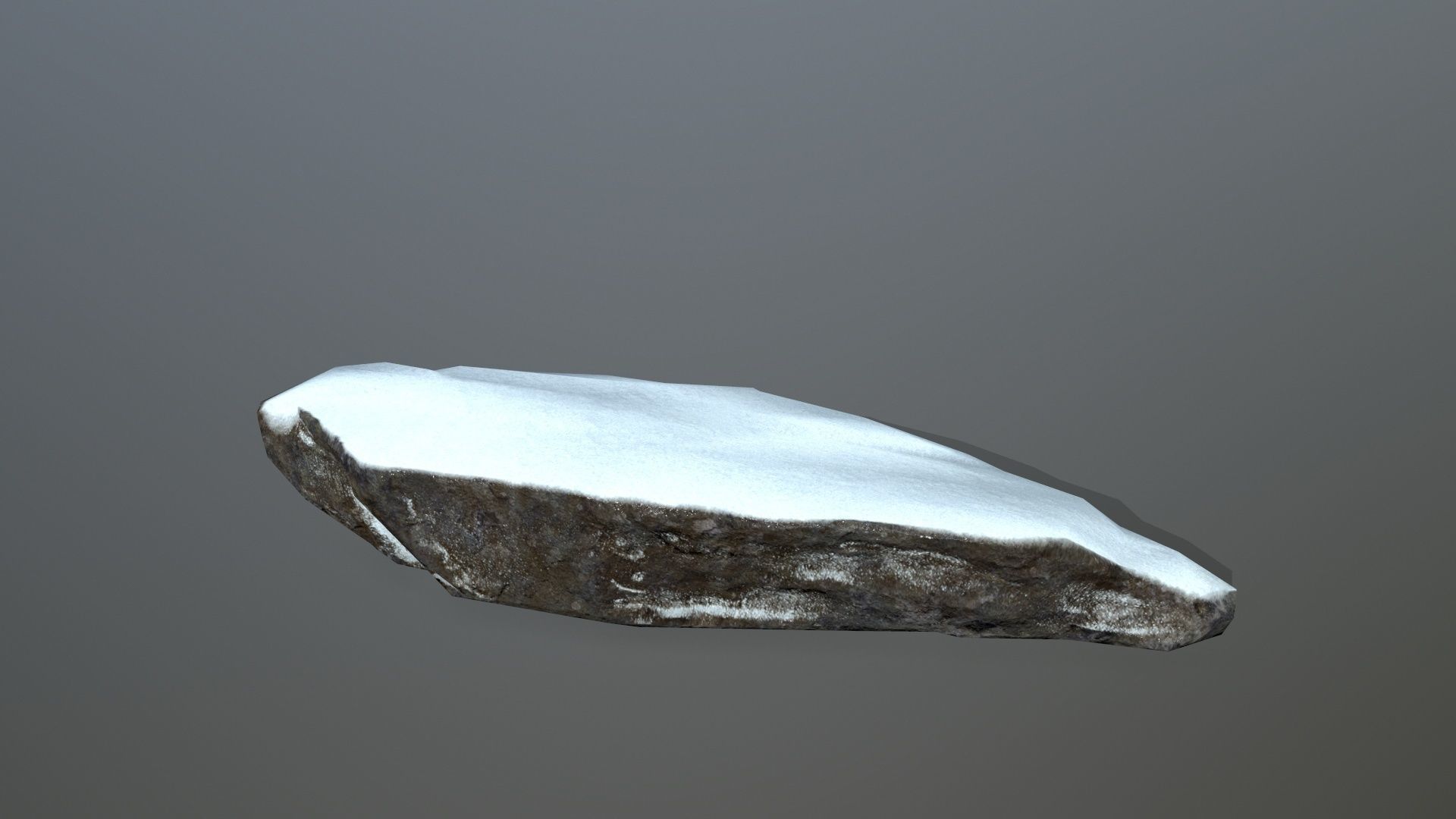 Rock Set with snow Low-poly 3D model_6